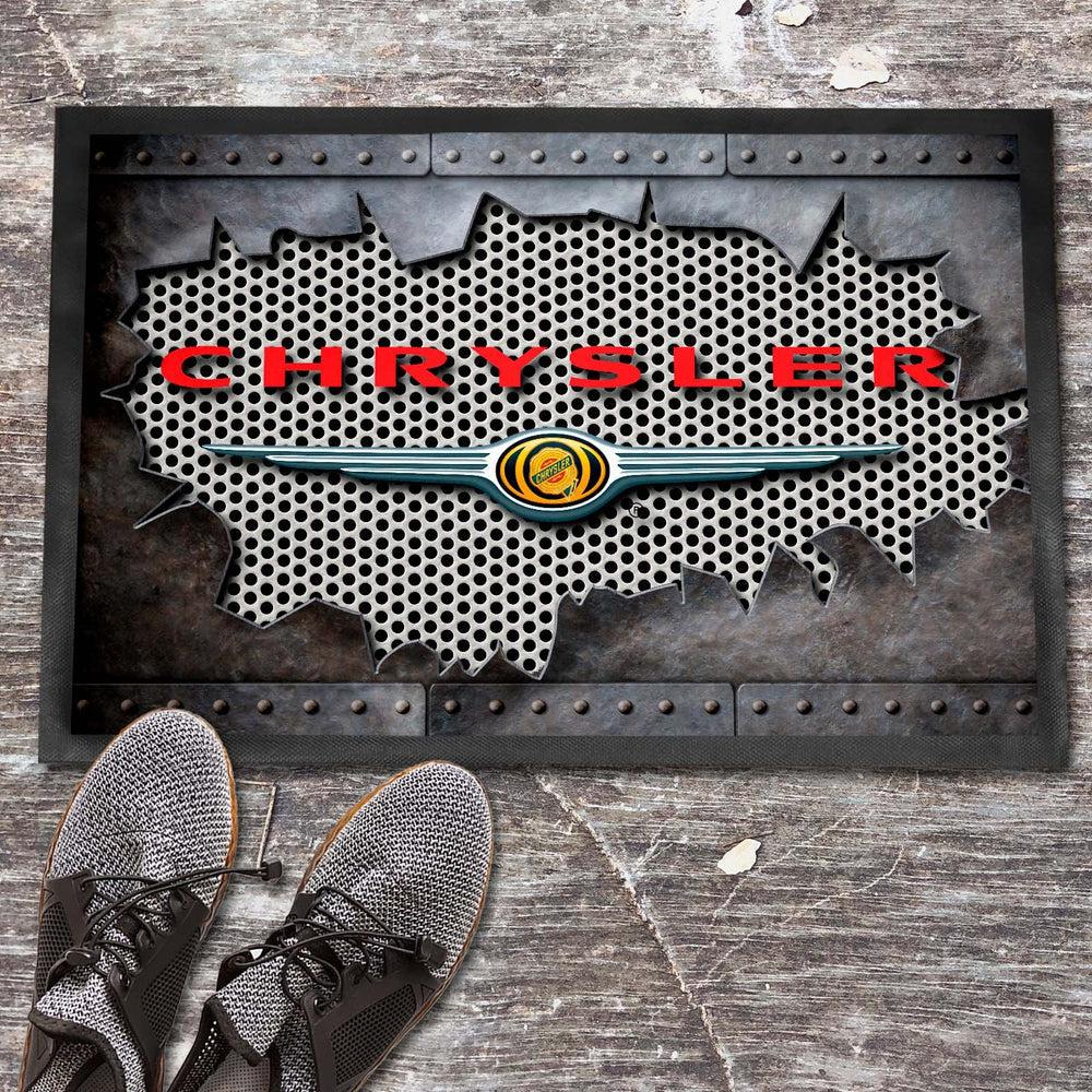 Chrysler Metal Ripped Dørmåtte-Dørmåtte-Chrysler-Garage Culture Shop- garage - man cave - merchandise