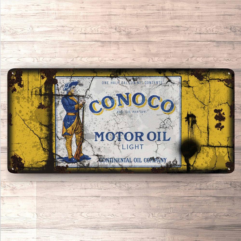 Conoco Motor Oil Vintage 30x60cm Skilt-Skilte-Motoroil-Garage Culture Shop- garage - man cave - merchandise