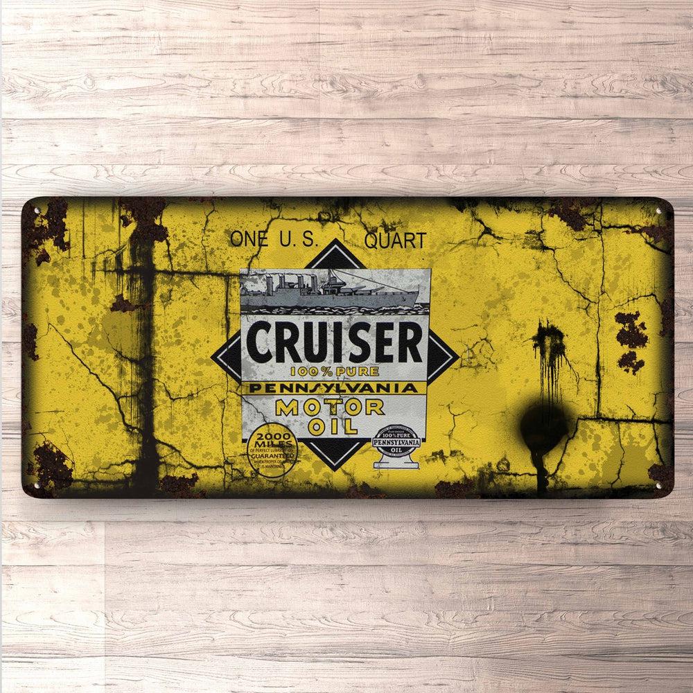Cruiser Motor Oil Vintage 30x60cm Skilt-Skilte-Motoroil-Garage Culture Shop- garage - man cave - merchandise