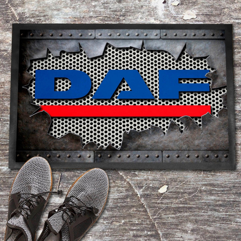 DAF Metal Ripped Dørmåtte-Dørmåtte-DAF-Garage Culture Shop- garage - man cave - merchandise