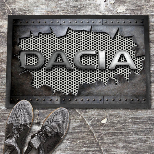 Dacia Metal Ripped Dørmåtte-Dørmåtte-Dacia-Garage Culture Shop- garage - man cave - merchandise