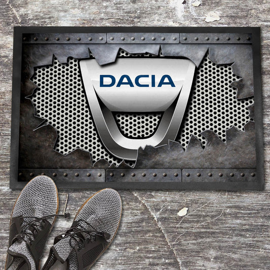 Dacia Metal Ripped Dørmåtte-Dørmåtte-Dacia-Garage Culture Shop- garage - man cave - merchandise