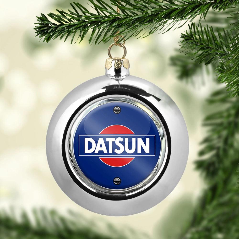 Datsun Julekugle-Julekugle-Datsun-Sølv-Garage Culture Shop- garage - man cave - merchandise