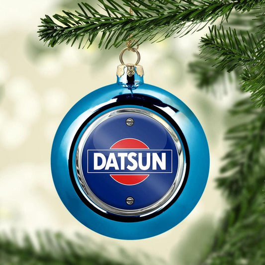 Datsun Julekugle-Julekugle-Datsun-Blå-Garage Culture Shop- garage - man cave - merchandise