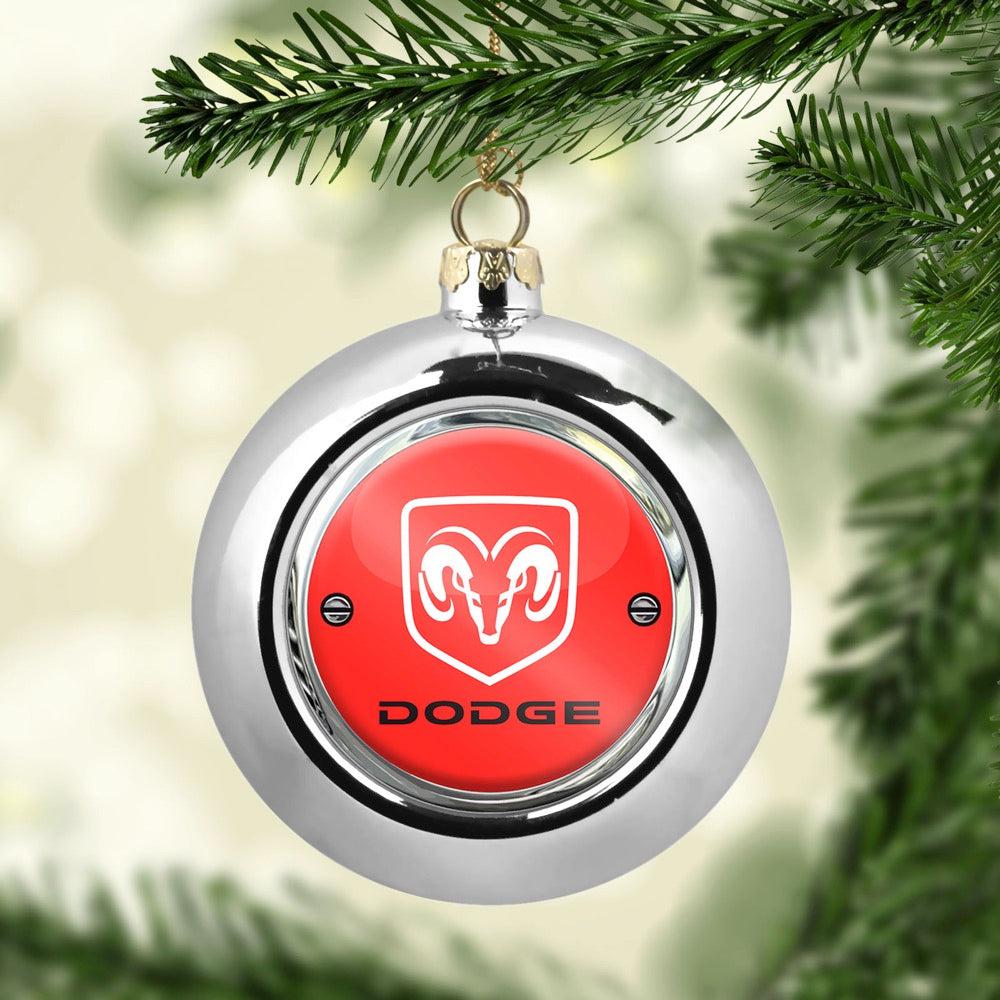 Dodge Julekugle-Julekugle-Dodge-Sølv-Garage Culture Shop- garage - man cave - merchandise