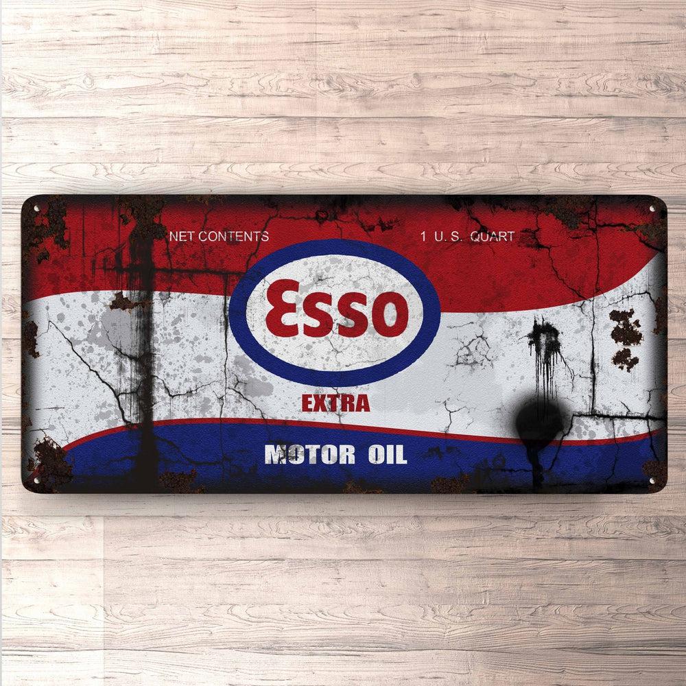 Esso Motor Oil Vintage 30x60cm Skilt-Skilte-Motoroil-Garage Culture Shop- garage - man cave - merchandise