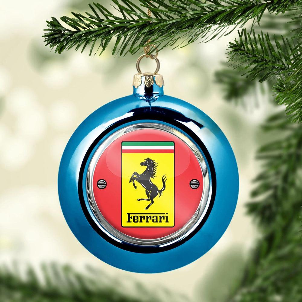 Ferrari Julekugle-Julekugle-Ferrari-Blå-Garage Culture Shop- garage - man cave - merchandise
