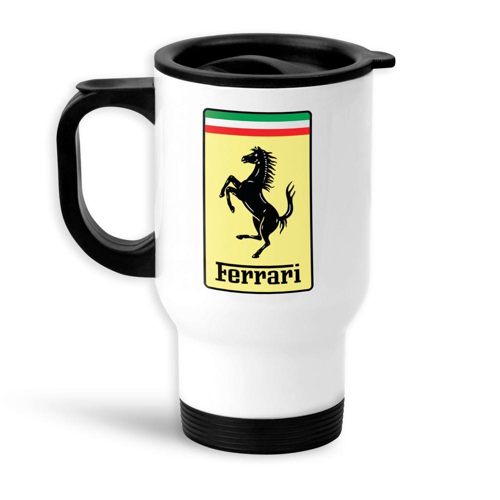 Ferrari Termokrus Hvidt-Krus-Ferrari-Garage Culture Shop- garage - man cave - merchandise