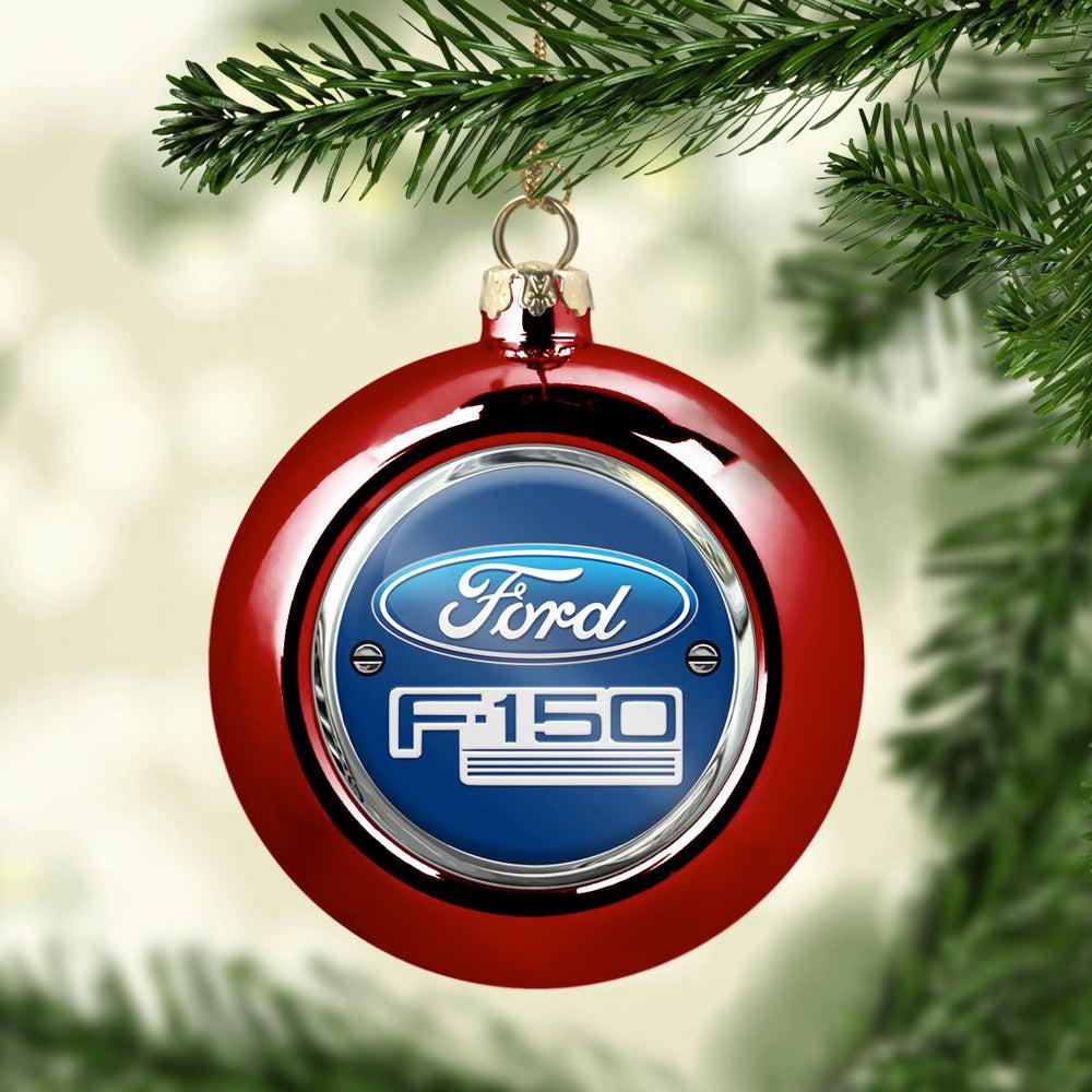 Ford F 150 Julekugle-Julekugle-Ford-Rød-Garage Culture Shop- garage - man cave - merchandise