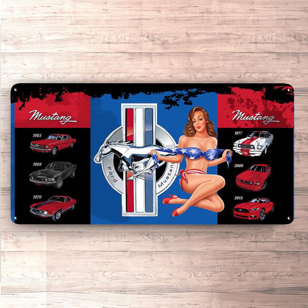 Ford Mustang Vintage 30x60cm Skilt-Skilte-Ford-Garage Culture Shop- garage - man cave - merchandise