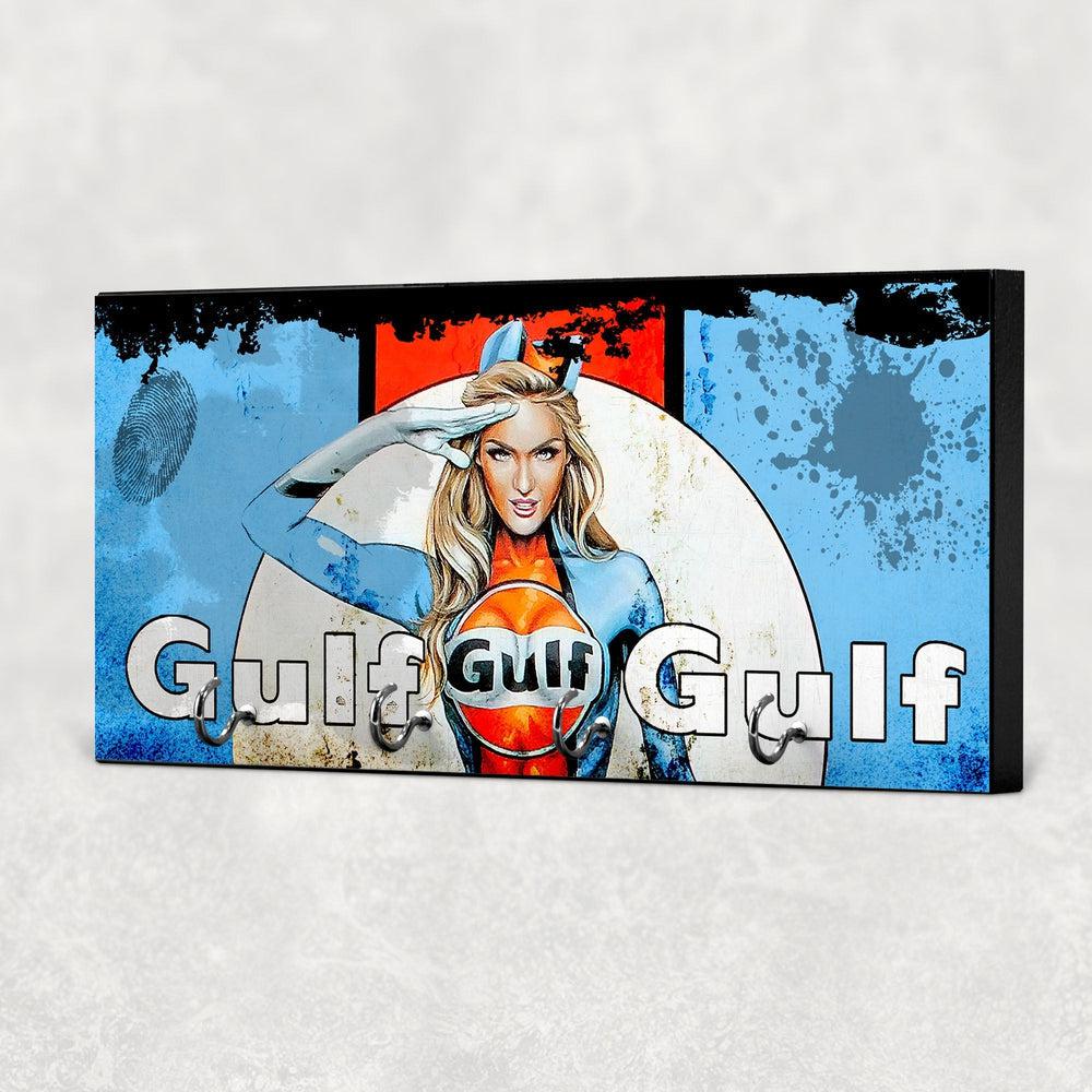 Gulf 1 Pin-Up Vintage Nøgleholdere-Nøgleholdere-Motoroil-Garage Culture Shop- garage - man cave - merchandise