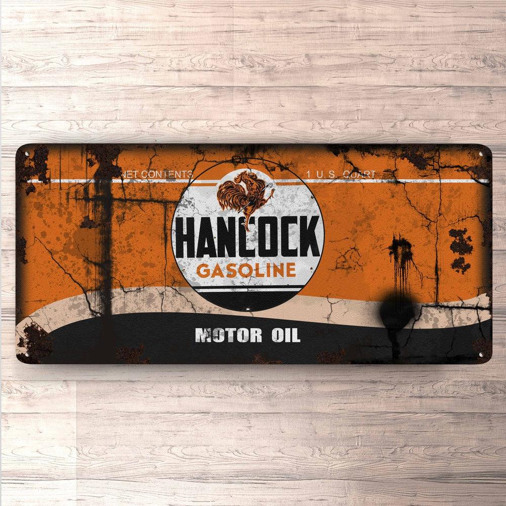 Hancock Motor Oil Vintage 30x60cm Skilt-Skilte-Motoroil-Garage Culture Shop- garage - man cave - merchandise