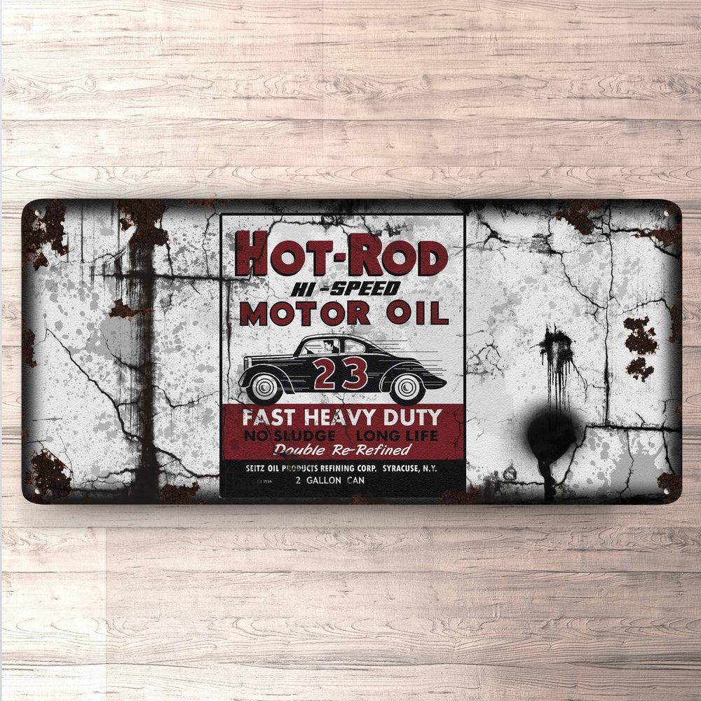 Hot Rod Motor Oil Vintage 30x60cm Skilt-Skilte-Motoroil-Garage Culture Shop- garage - man cave - merchandise