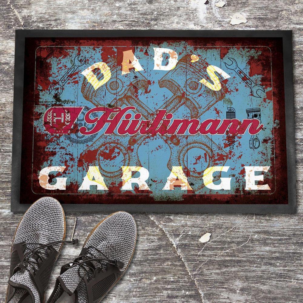 Hurlimann Dads Garage Vintage Dørmåtte-Dørmåtte-Hürlimann-Garage Culture Shop- garage - man cave - merchandise