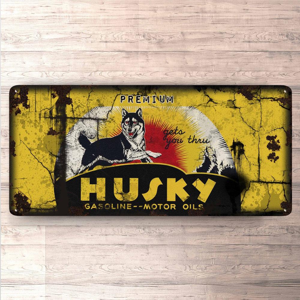 Husky Motor Oil Vintage 30x60cm Skilt-Skilte-Motoroil-Garage Culture Shop- garage - man cave - merchandise