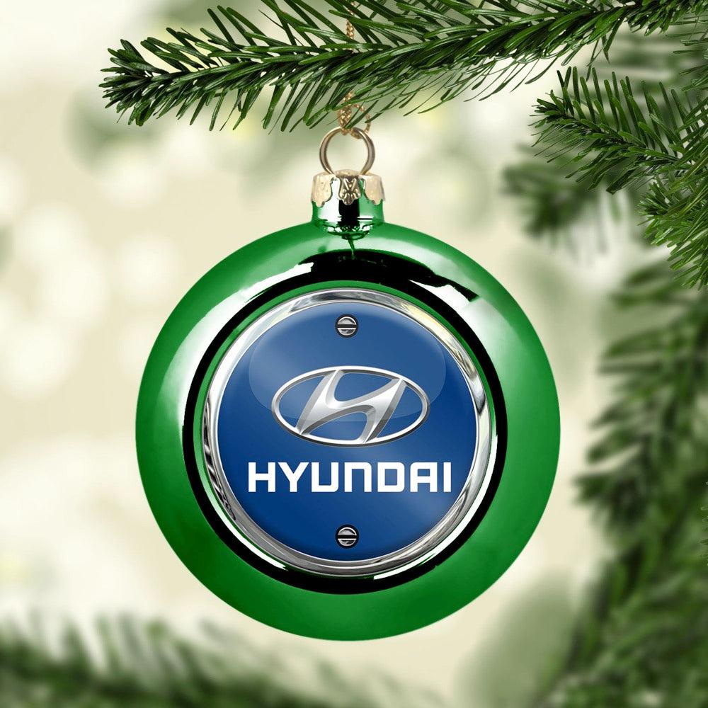 Hyundai Julekugle-Julekugle-Hyundai-Grøn-Garage Culture Shop- garage - man cave - merchandise