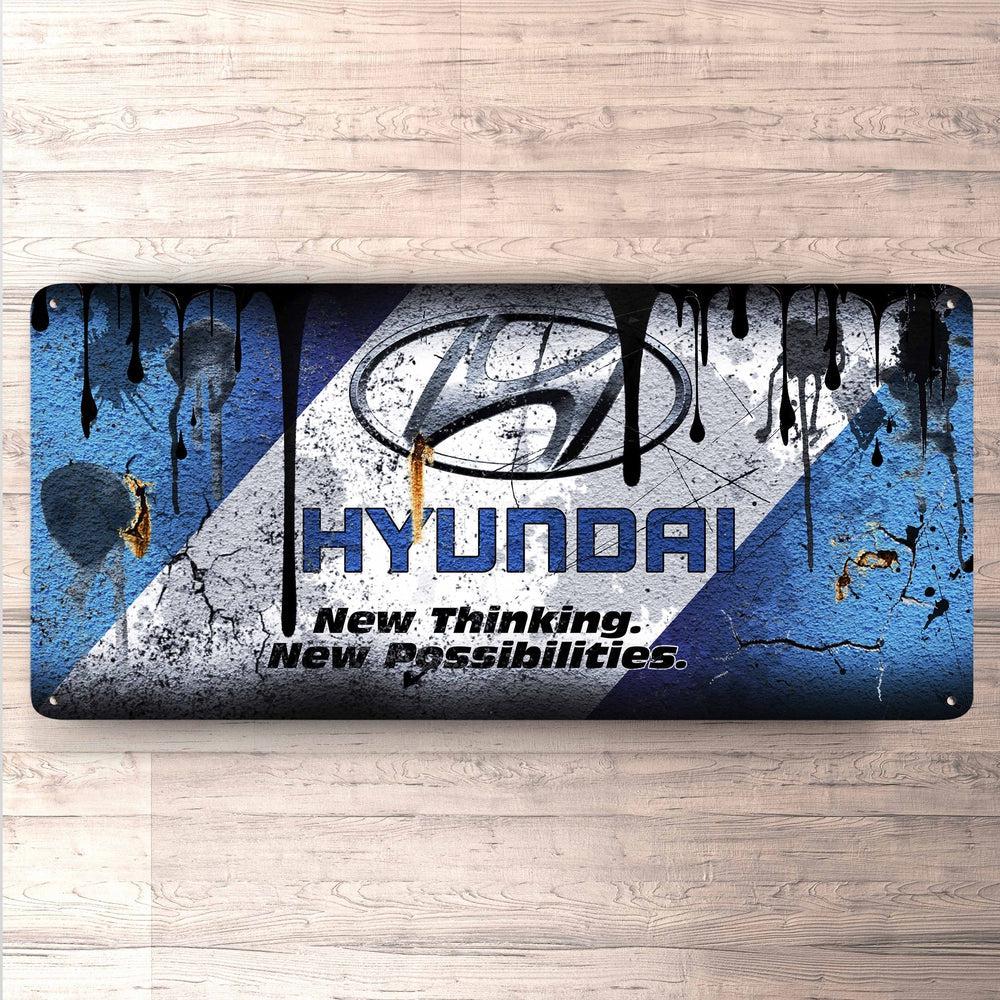 Hyundai Vintage 30x60cm Skilt-Skilte-Hyundai-Garage Culture Shop- garage - man cave - merchandise