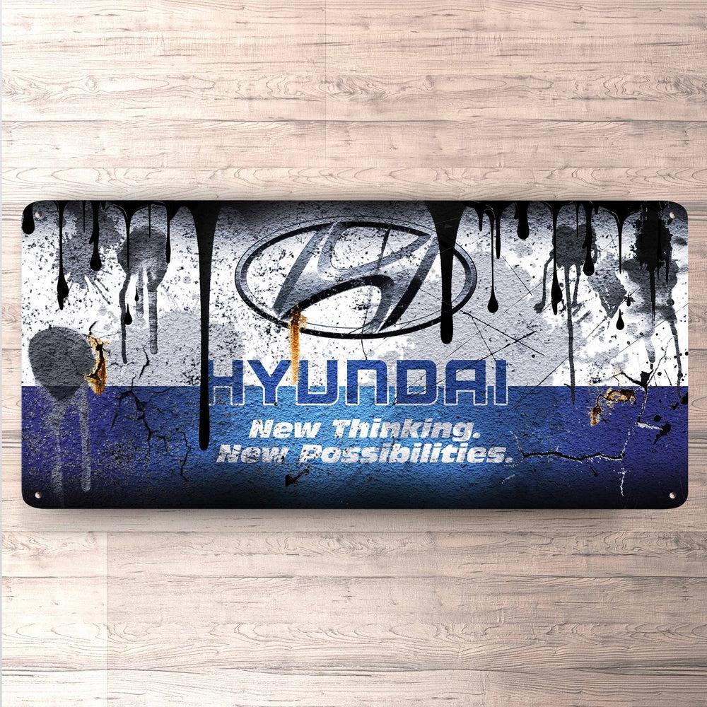 Hyundai Vintage 30x60cm Skilt-Skilte-Hyundai-Garage Culture Shop- garage - man cave - merchandise