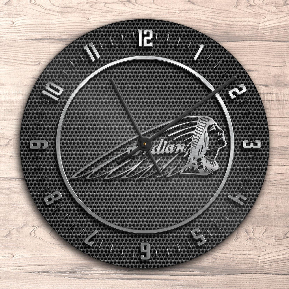 Indian Moto Vægur Rundt-Clock-Indian-Garage Culture Shop- garage - man cave - merchandise