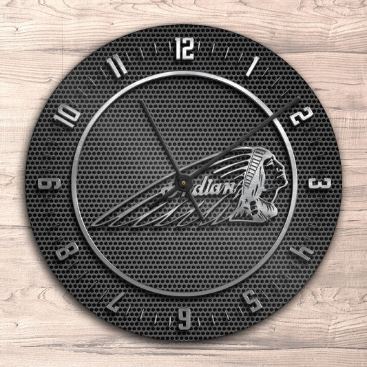 Indian Moto Vægur Rundt-Clock-Indian-Garage Culture Shop- garage - man cave - merchandise