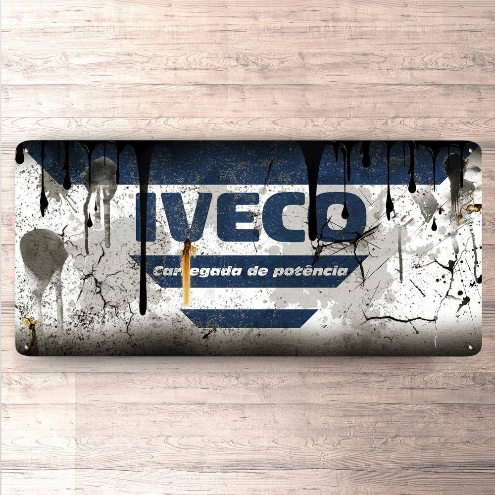 Iveco Vintage 30x60cm Skilt-Skilte-Iveco-Garage Culture Shop- garage - man cave - merchandise