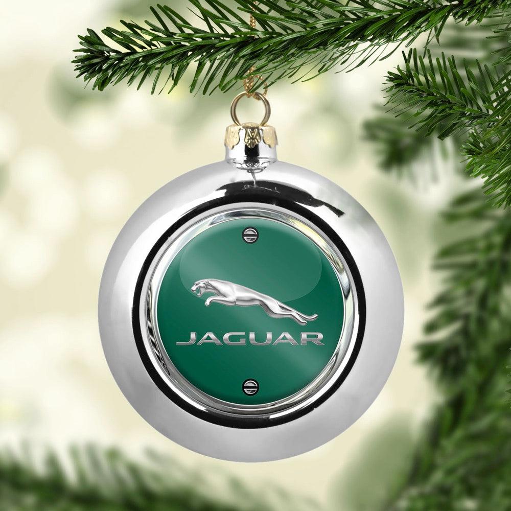 Jaguar Julekugle-Julekugle-Jaguar-Sølv-Garage Culture Shop- garage - man cave - merchandise