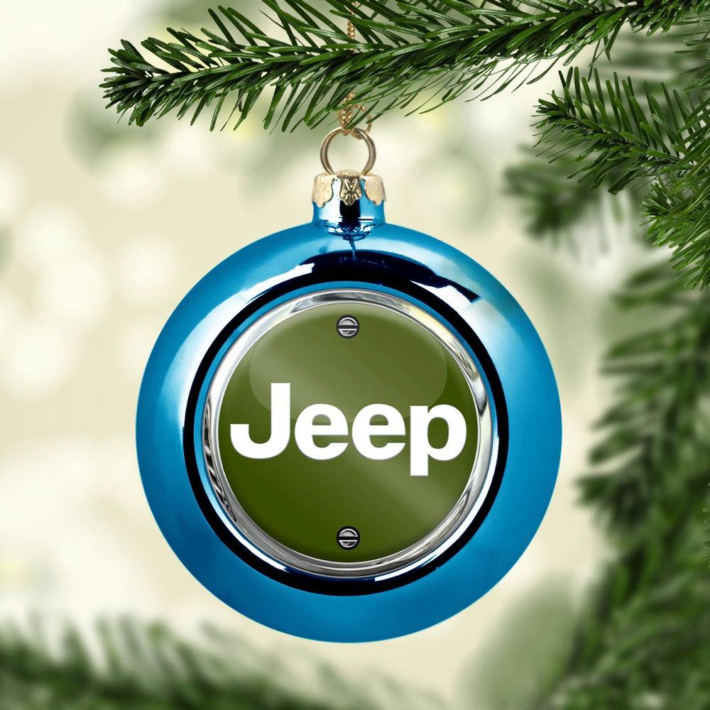 Jeep Julekugle-Julekugle-Jeep-Blå-Garage Culture Shop- garage - man cave - merchandise