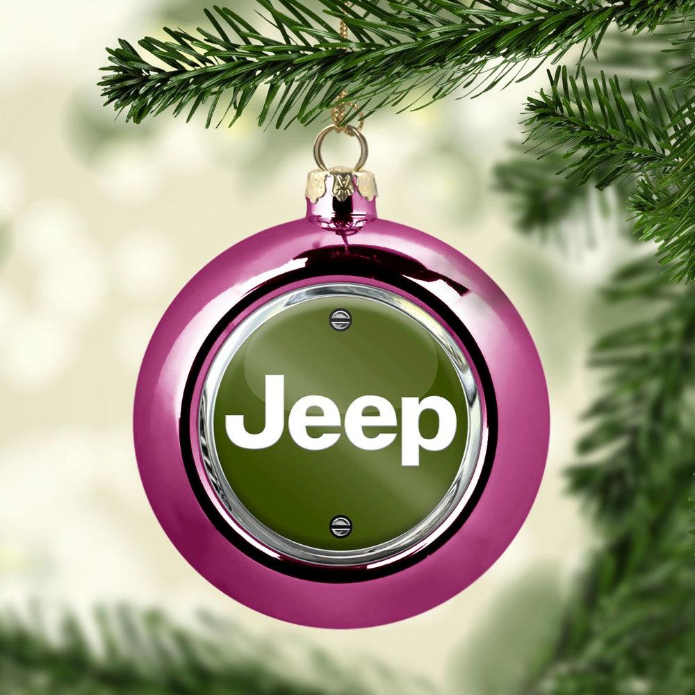 Jeep Julekugle-Julekugle-Jeep-Lyserød Pink-Garage Culture Shop- garage - man cave - merchandise