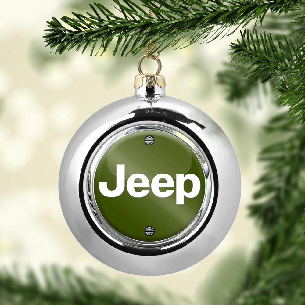 Jeep Julekugle-Julekugle-Jeep-Sølv-Garage Culture Shop- garage - man cave - merchandise