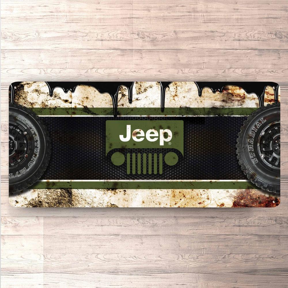 Jeep Vintage 30x60cm Skilt-Skilte-Jeep-Garage Culture Shop- garage - man cave - merchandise