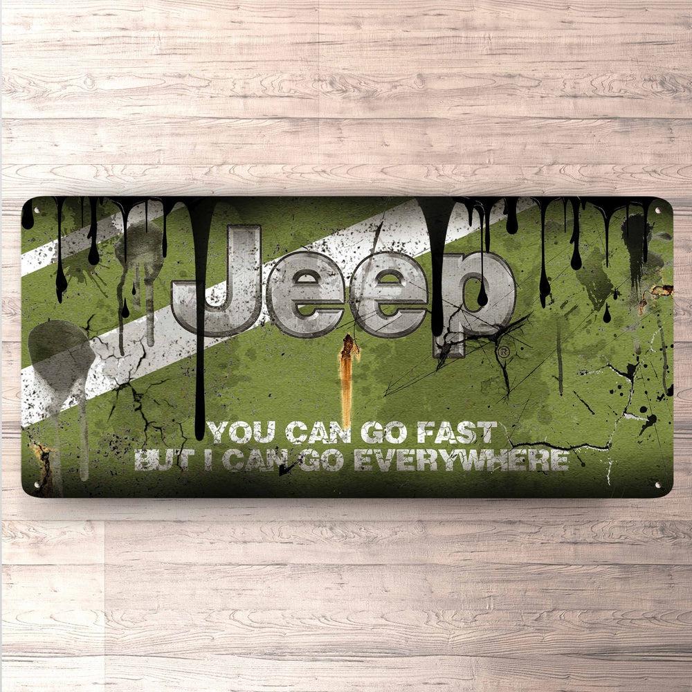 Jeep Vintage 30x60cm Skilt-Skilte-Jeep-Garage Culture Shop- garage - man cave - merchandise