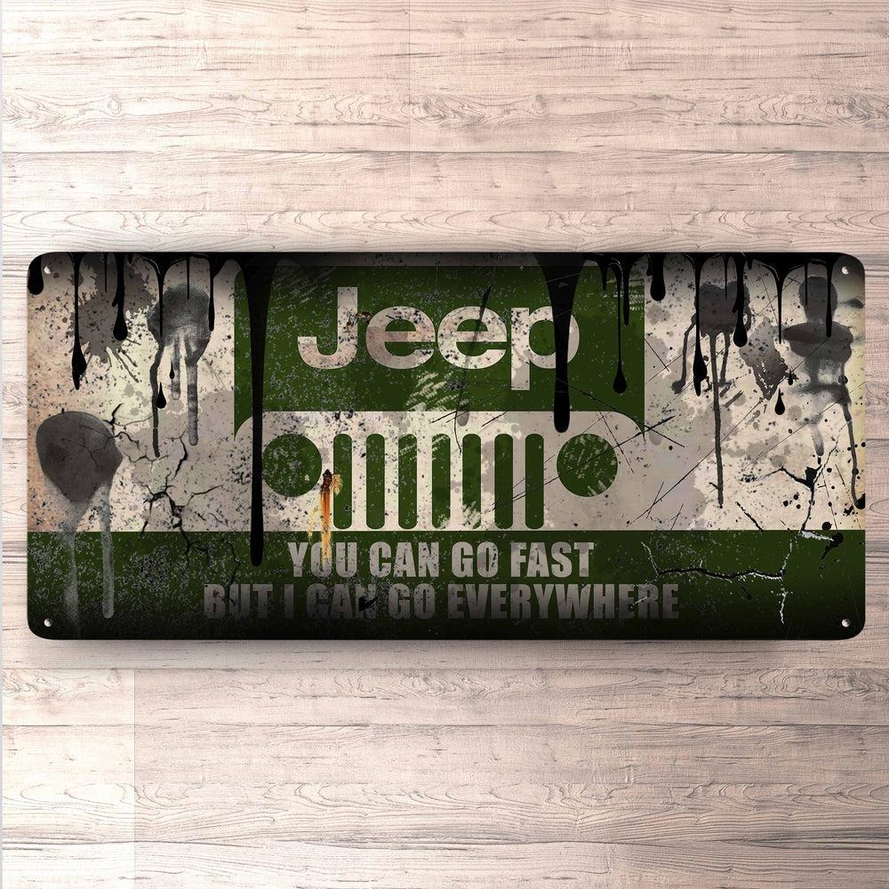 Jeep Vintage 30x60cm Skilt-Skilte-Jeep-Garage Culture Shop- garage - man cave - merchandise
