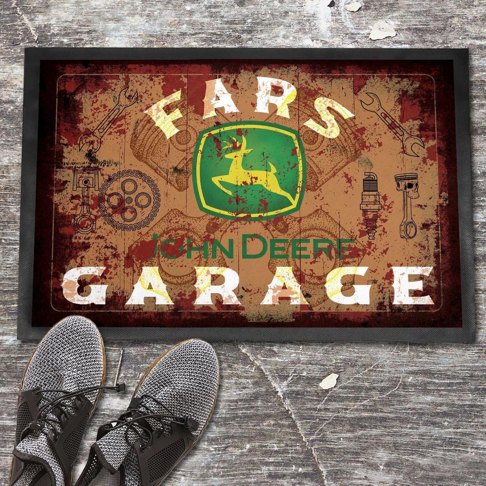 John Deere Fars Garage Vintage Dørmåtte-Dørmåtte-John Deere-Garage Culture Shop- garage - man cave - merchandise