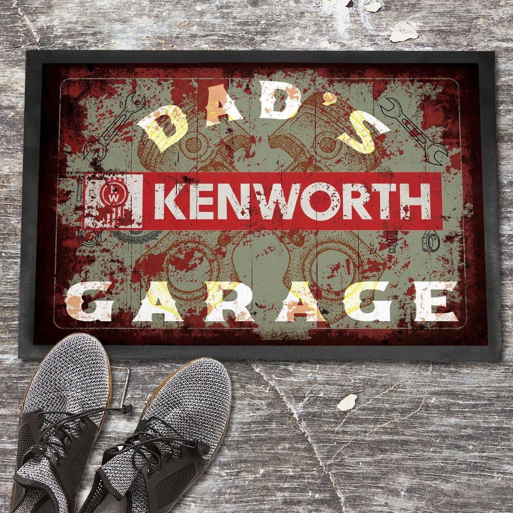 Kenworth Dads Garage Vintage Dørmåtte-Dørmåtte-Kenworth-Garage Culture Shop- garage - man cave - merchandise