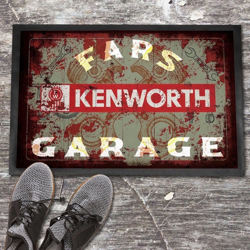 Kenworth Fars Garage Vintage Dørmåtte-Dørmåtte-Kenworth-Garage Culture Shop- garage - man cave - merchandise