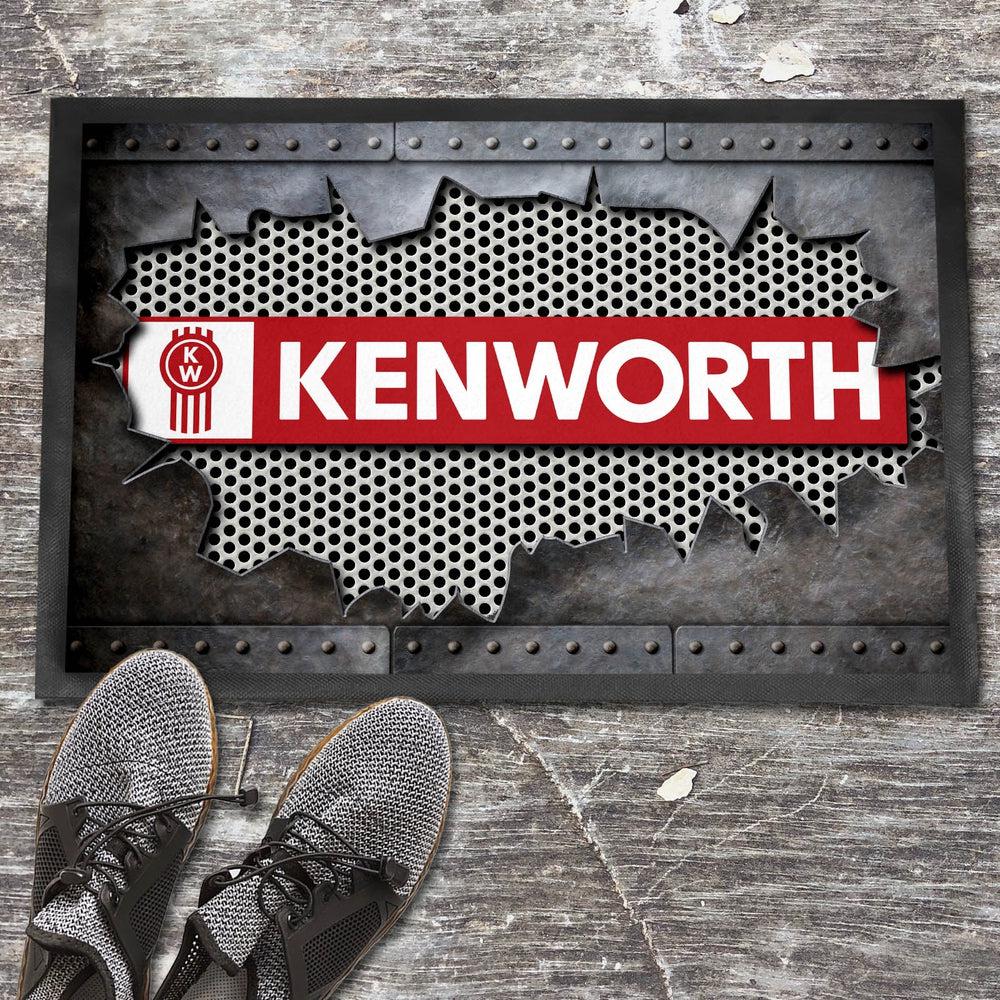 Kenworth Metal Ripped Dørmåtte-Dørmåtte-Kenworth-Garage Culture Shop- garage - man cave - merchandise