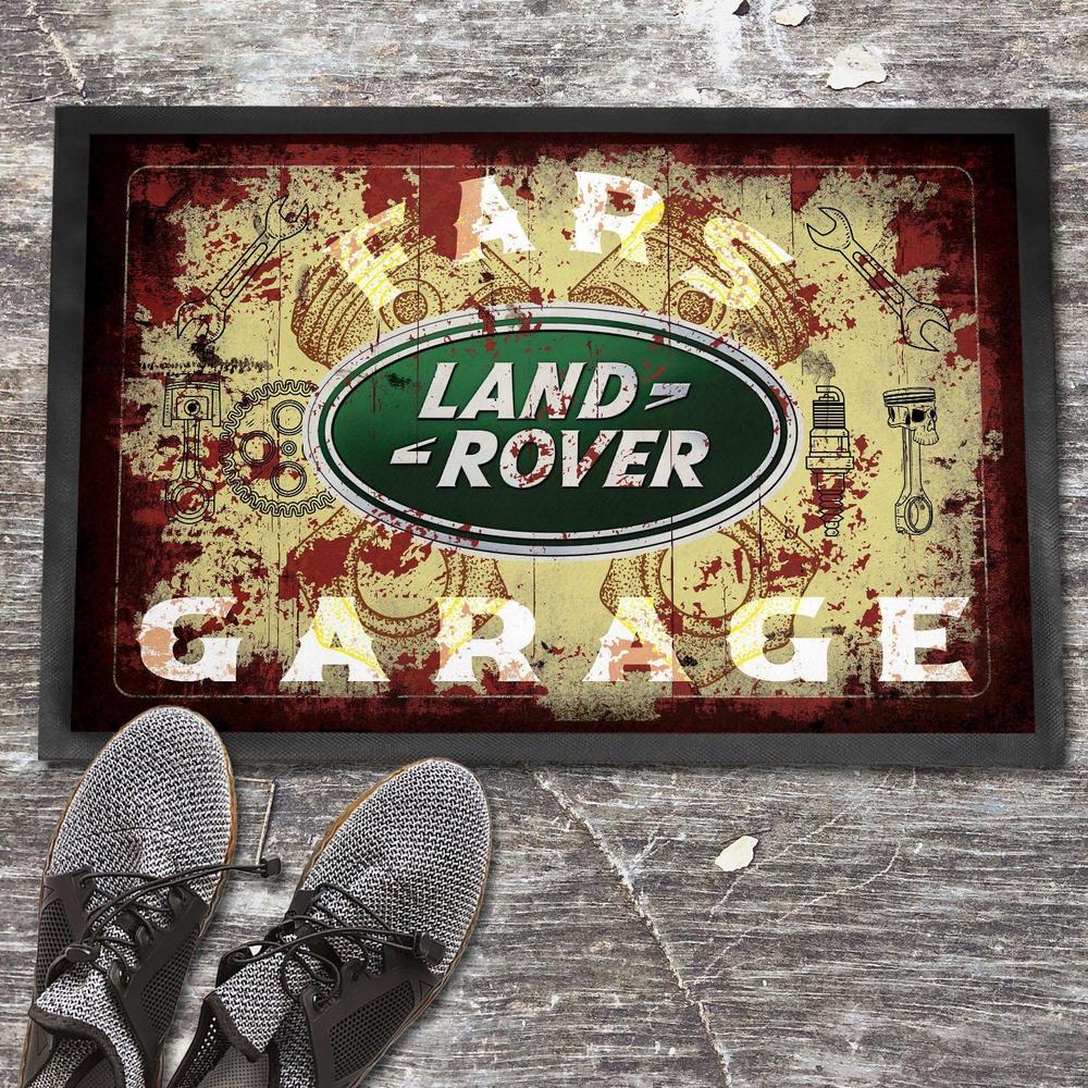 Land Rover Fars Garage Vintage Dørmåtte-Dørmåtte-Land Rover-Garage Culture Shop- garage - man cave - merchandise