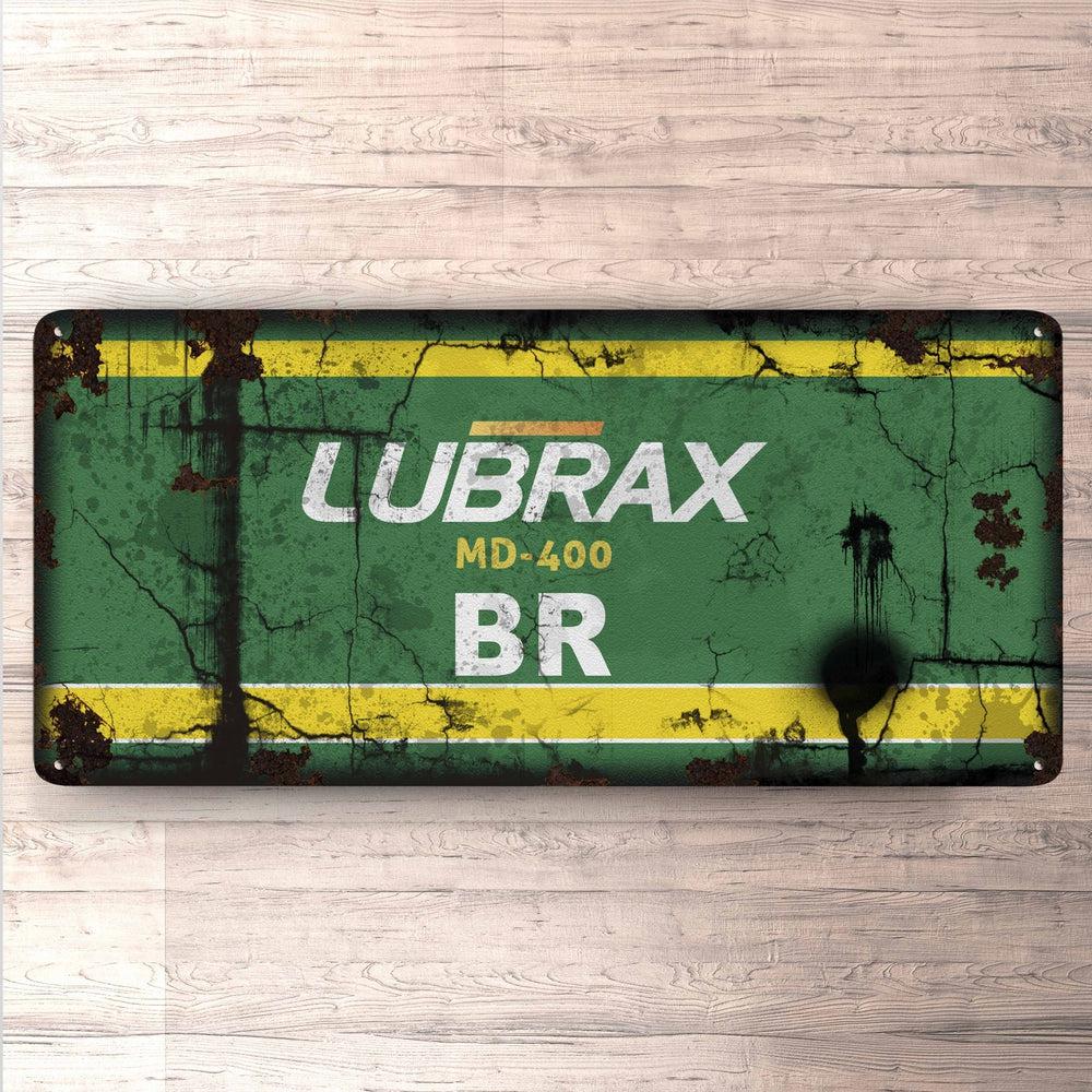 Lubrax Motor Oil Vintage 30x60cm Skilt-Skilte-Motoroil-Garage Culture Shop- garage - man cave - merchandise