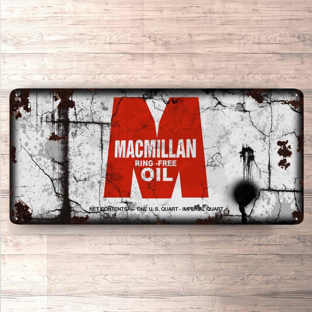 Macmillan Motor Oil Vintage 30x60cm Skilt-Skilte-Motoroil-Garage Culture Shop- garage - man cave - merchandise