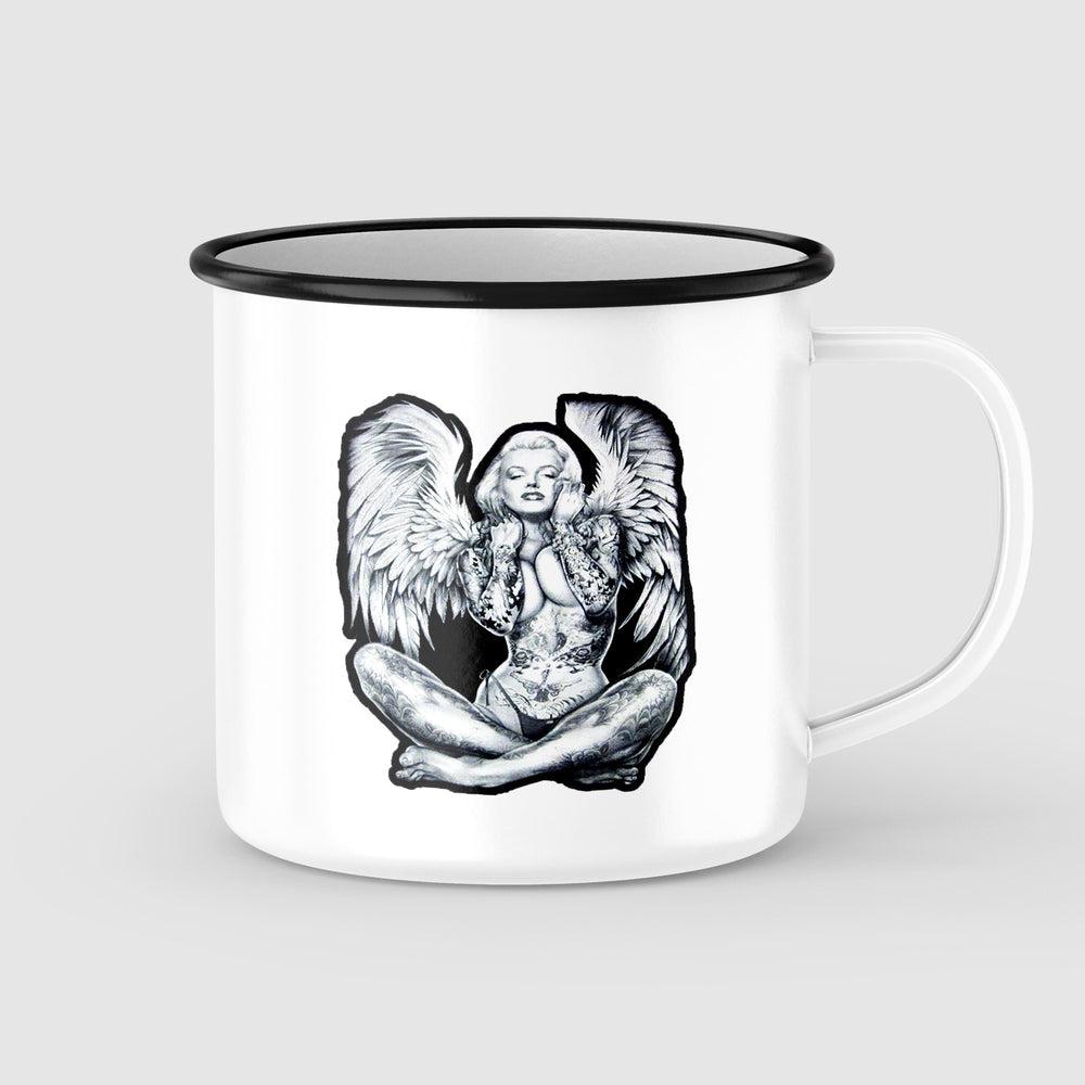 Marilyn Angel Pin-Up Vintage Emaljekrus-Krus-Vintage Garage-Garage Culture Shop- garage - man cave - merchandise