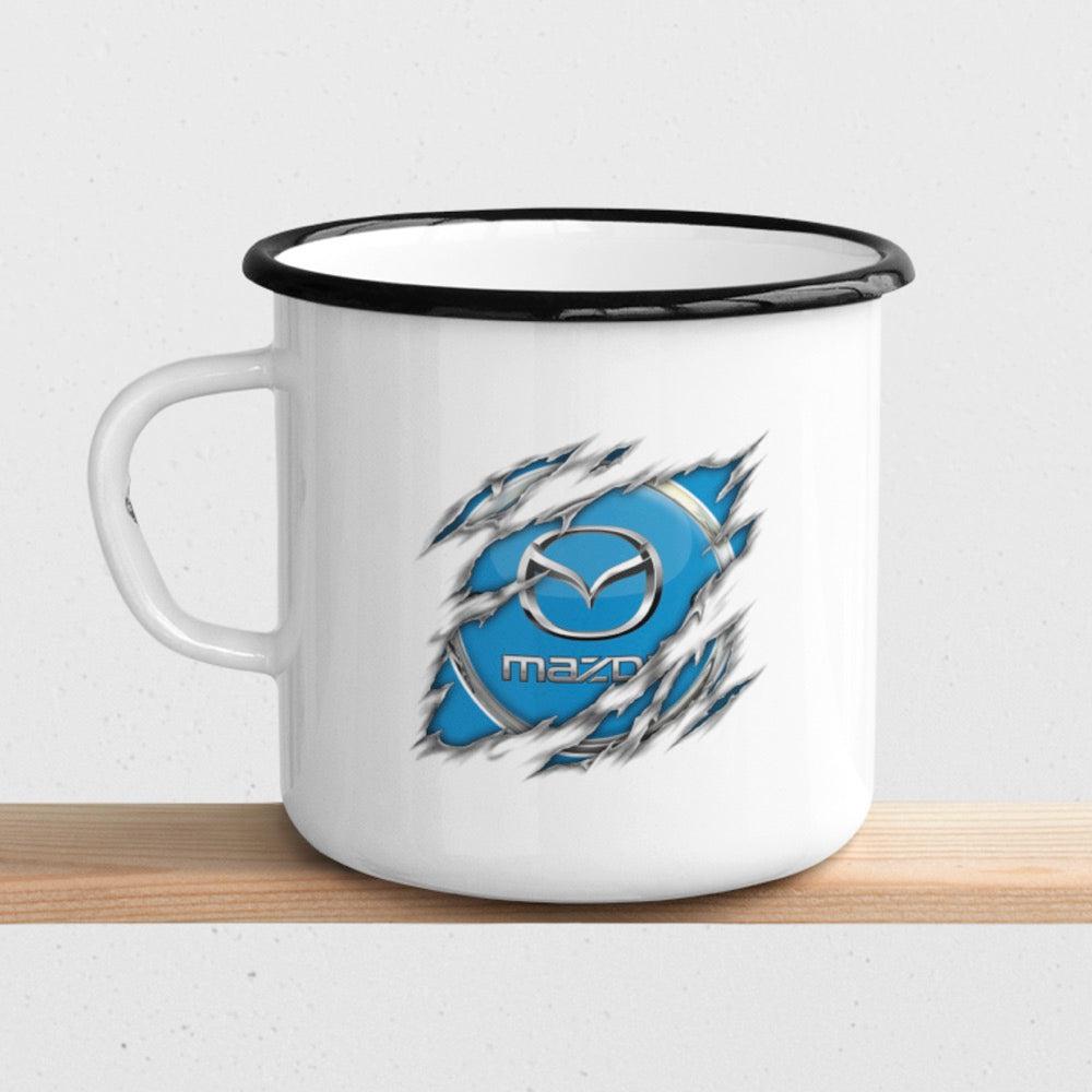 Mazda Ripped Vintage Emaljekrus-Krus-Mazda-Garage Culture Shop- garage - man cave - merchandise