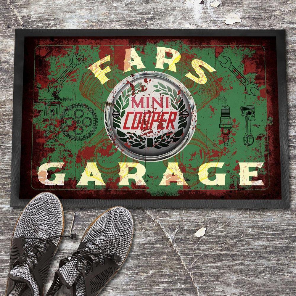 Mini Fars Garage Vintage Dørmåtte-Dørmåtte-Mini-Garage Culture Shop- garage - man cave - merchandise