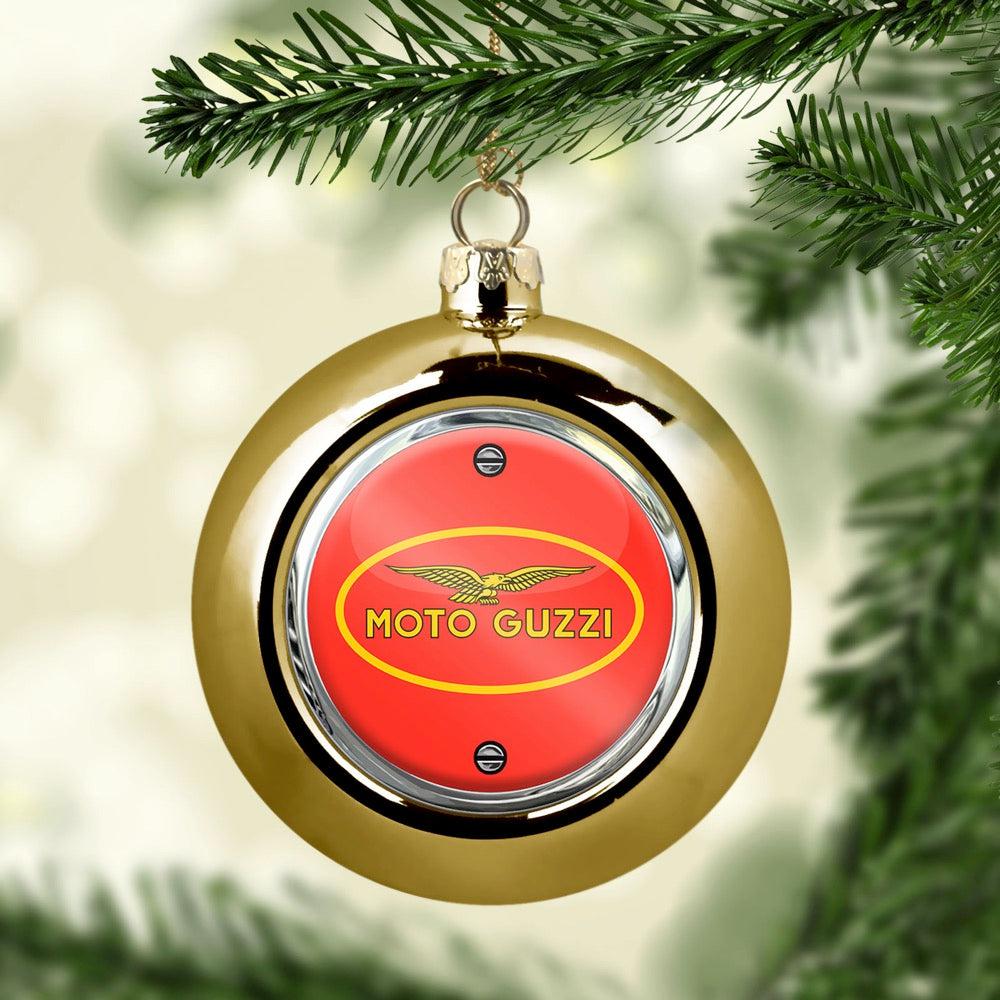 Moto Guzzi Julekugle-Julekugle-Moto Guzzi-Guld-Garage Culture Shop- garage - man cave - merchandise