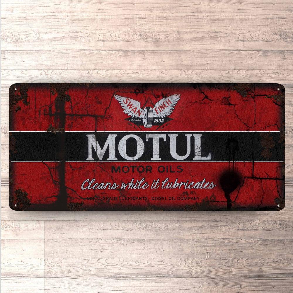 Motul Motor Oil Vintage 30x60cm Skilt-Skilte-Motoroil-Garage Culture Shop- garage - man cave - merchandise