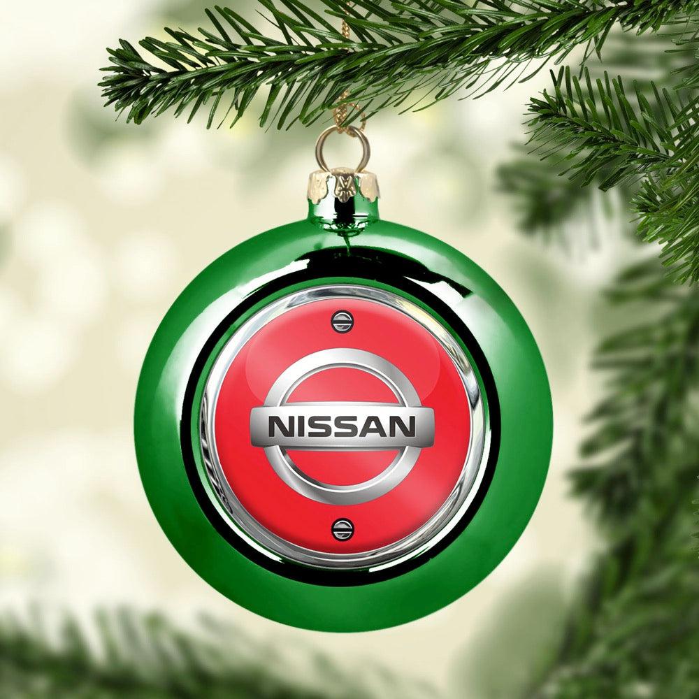 Nissan Julekugle-Julekugle-Nissan-Grøn-Garage Culture Shop- garage - man cave - merchandise