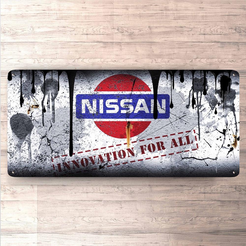 Nissan Vintage 30x60cm Skilt-Skilte-Nissan-Garage Culture Shop- garage - man cave - merchandise