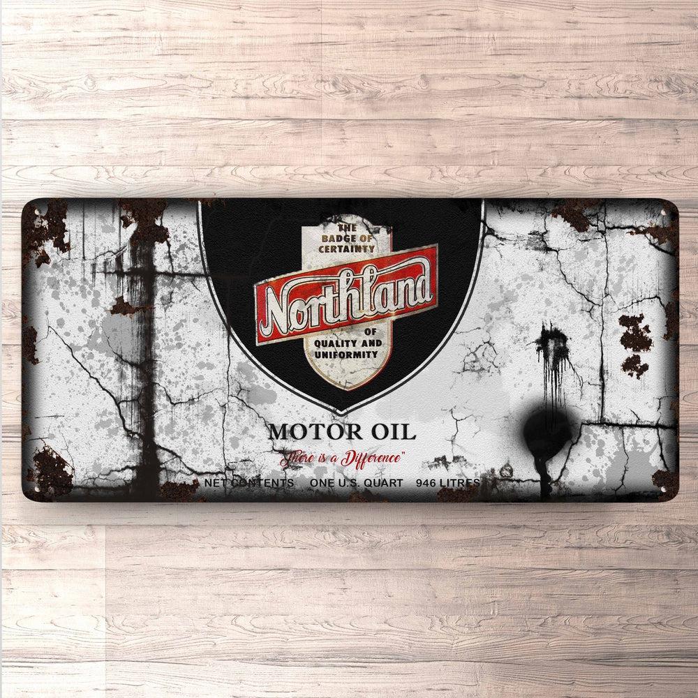 Northland Motor Oil Vintage 30x60cm Skilt-Skilte-Motoroil-Garage Culture Shop- garage - man cave - merchandise