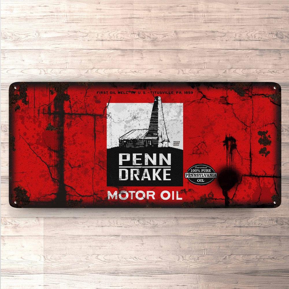 Penn Drake Motor Oil Vintage 30x60cm Skilt-Skilte-Motoroil-Garage Culture Shop- garage - man cave - merchandise