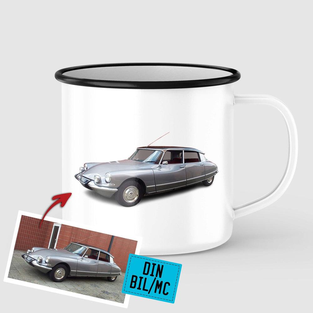 Personlig - Dit bil/motorcykel-billede - Emaljekrus-Krus-Custom-Garage Culture Shop- garage - man cave - merchandise