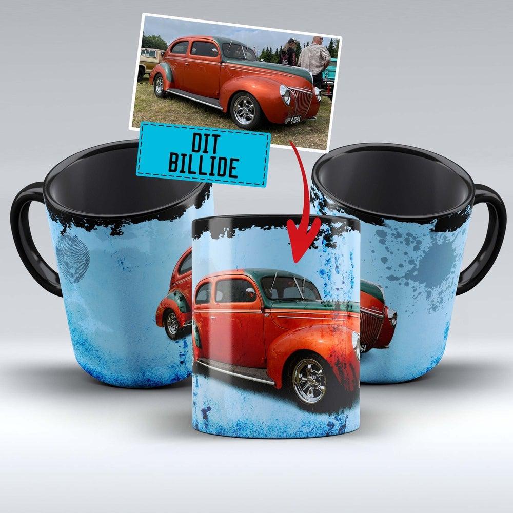 Personlig - Dit bil/motorcykel-billede - "To Toner" Vintage Keramisk Krus-Krus-Custom-Garage Culture Shop- garage - man cave - merchandise